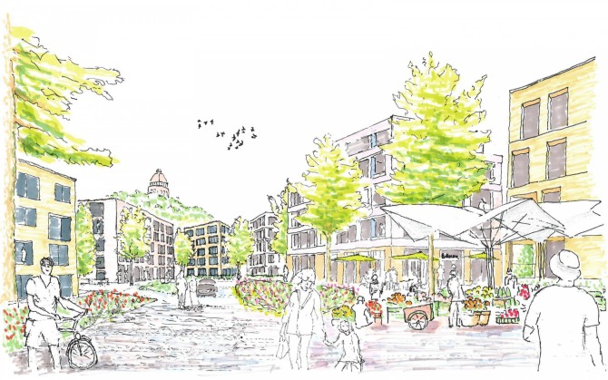 städtebaulicher Entwurf Krankenhausareal